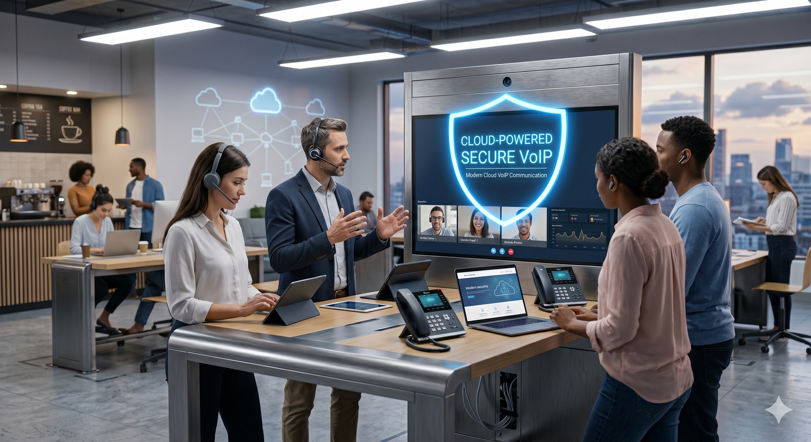 Corporate cloud telephone systems setup