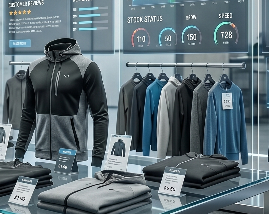 Sports garments e-commerce application platform layout profile