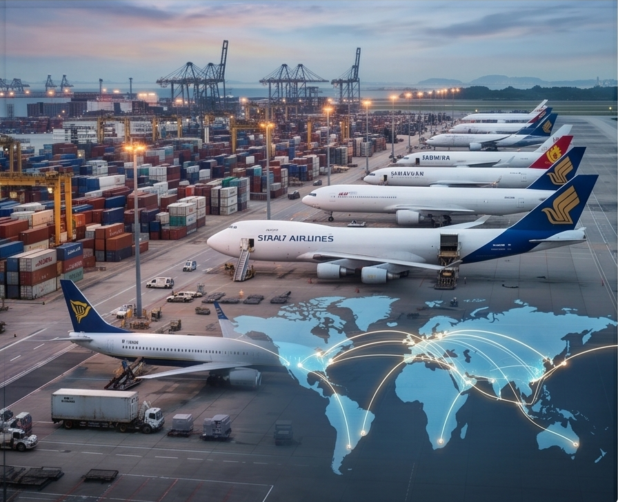 Air freight and shipping logistics tracking platform interface setup